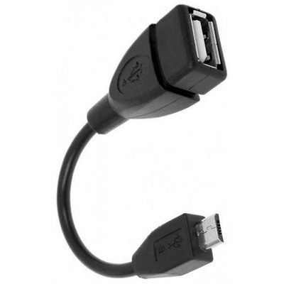 Кабель USB OTG, перехідник з MicroUSB на USB, 14см 7000003371 фото