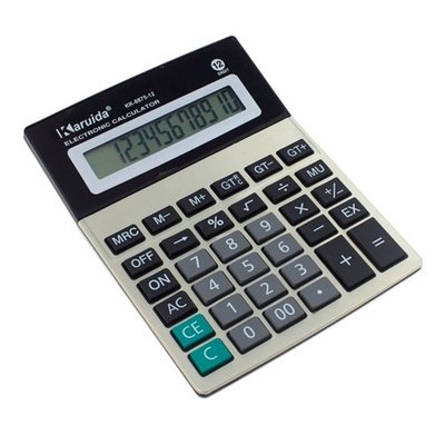 Калькулятор настільний бухгалтерський 18х14см 12-розрядний KK-8875-12 7000000685 фото