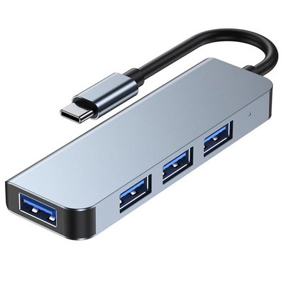 USB 3.1 Type-C хаб розгалужувач на 4x USB 3.0/USB 2.0, BC1.2, метал 7000005850 фото