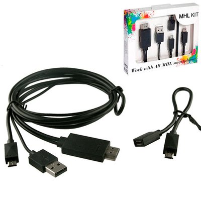 Кабель MHL MicroUSB - HDMI 5+11pin FullHD перехідник 7000003241 фото