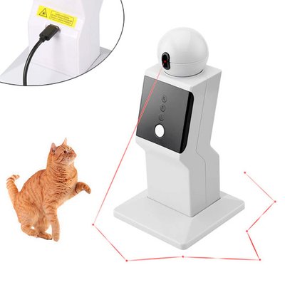Лазерна іграшка вказівник для кішок котів, автоматичний робот проектор, USB 7000005633 фото