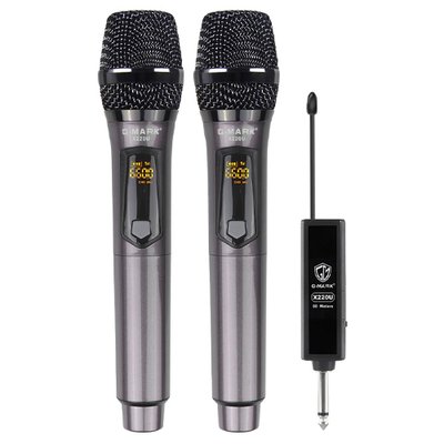 Караоке система, 2 бездротових динамічних мікрофона, G-Mark X220U 7000006722 фото