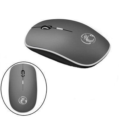 Бездротова миша мишка тиха плоска 1600dpi iMice G-1600, сіра 7000001673 фото