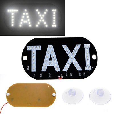 Автомобільне LED табло табличка Таксі TAXI 12В, біле 7000000244 фото