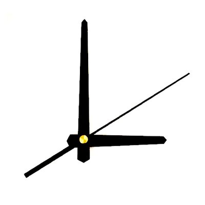 Стрілки для годинника, годинникового механізму комплект з 3 стрілок, чорні прямі 7000005013 фото