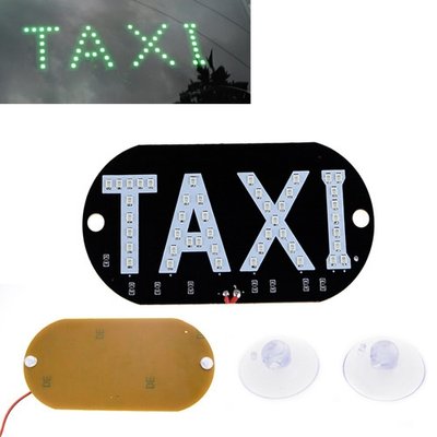Автомобільне LED табло табличка Таксі TAXI 12В, зелене 7000000280 фото