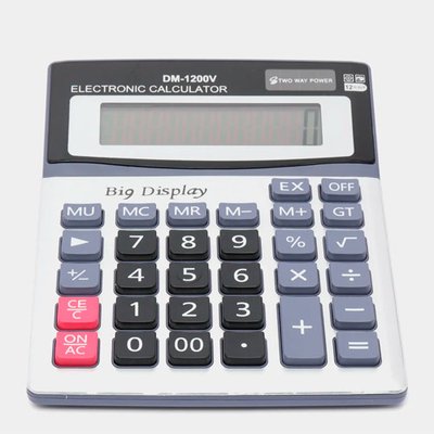 Калькулятор настільний бухгалтерський 19x14.5см 12-розрядний DM-1200V 7000006636 фото