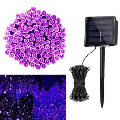 Садовий ліхтар гірлянда 22м 200LED на сонячній батареї, фіолетовий 7000006201 фото