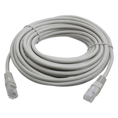 Патч-корд RJ45 9м, мережевий кабель UTP CAT5e 8P8C, LAN, білий 7000001978 фото