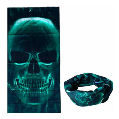 Бафф бандана-трансформер, шарф з мікрофібри, 15 зелений череп 7000005028 фото