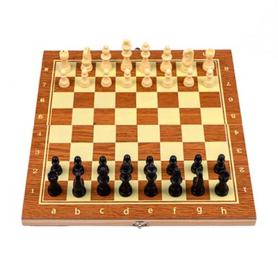 Настільна гра 3в1 шахи, шашки, нарди, 29х29см, дерево 7000005664 фото
