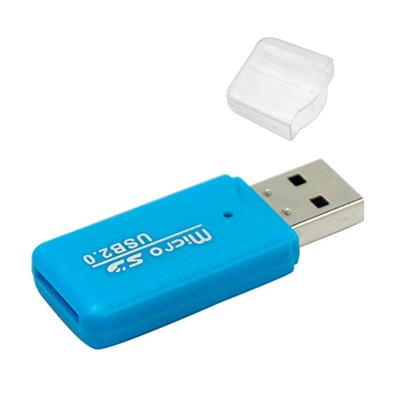 USB 2.0 MicroSD TF T-Flash кардрідер картрідер міні, кольоровий 7000001965 фото