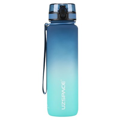 Пляшка для води 1000мл з дозатором, фляга для спорту UZSPACE, кольори 7000003559 фото