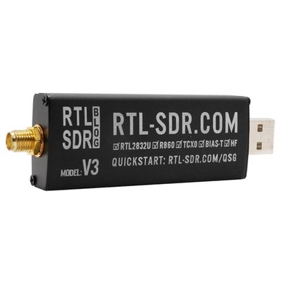 Плата приймач SDR, 500кГц-1.76ГГц, АЦП 8біт, RTL2832U R820T2, RTL-SDR V3 7000006718 фото