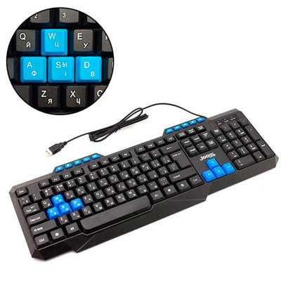 Дротова клавіатура USB мультимедійна, ігрова, Jedel KB-518, чорна 7000001650 фото