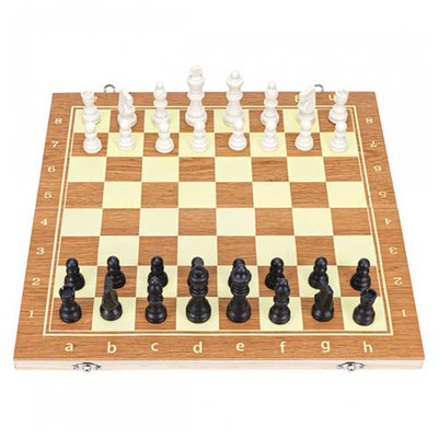 Настільна гра 3в1 шахи, шашки, нарди, 39х39см, дерево 7000005527 фото