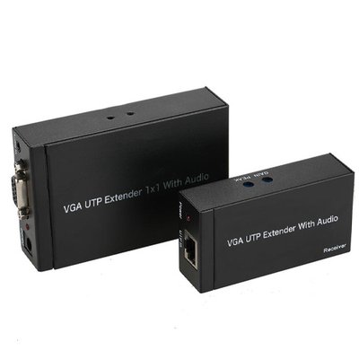 Подовжувач VGA по RJ45 витій парі активний, зі звуком, до 300м 7000003757 фото