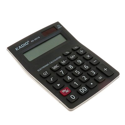Калькулятор настільний офісний 15х10см 12-розрядний KADIO KD-3851B 7000000690 фото