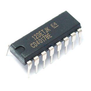 Чип CD4017BE 10ШТ CD4017 DIP-16, Счетчик делитель десятичный декадный 7000002478 фото