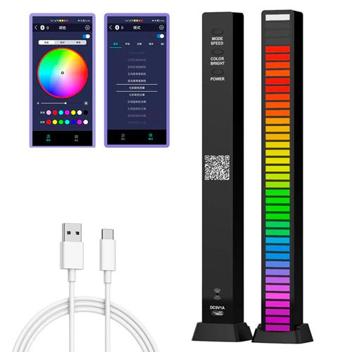 Светильник музыкальный эквалайзер 40 LED с Bluetooth АКБ, D-09-RGB 7000006730 фото