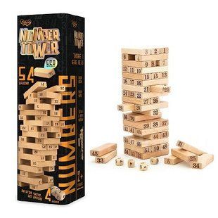 Настільна гра Дженга Вежа Jenga Number Tower Джанга NT-01U, 54 брусків 7000000856 фото