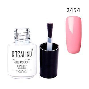 Гель-лак для ногтей маникюра 7мл Rosalind, шеллак, 2454 розово-лиловый 7000002187 фото