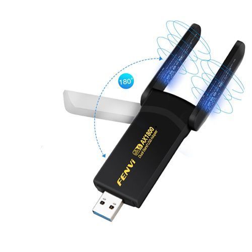 USB Wi-Fi мережевий адаптер 1800Мб, 802.11ax, 2 антени, Fenvi FU-AX1800 7000007517 фото