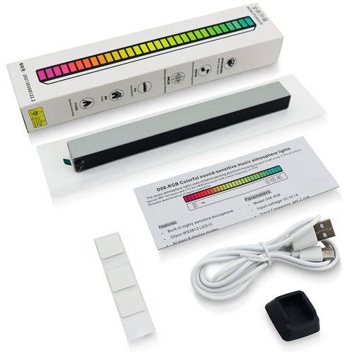 Світильник музичний еквалайзер 32 LED USB, D-08-RGB 7000006729 фото
