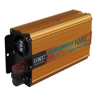 Інвертор автомобильний перетворювач DC в AC 12-220В 1000Вт UKC SSK-1000W 7000006616 фото