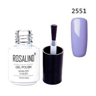 Гель-лак для ногтей маникюра 7мл Rosalind, шеллак, 2551 лаванда 7000002022 фото