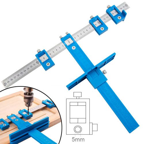Мебельный кондуктор Шаблон для сверления отверстий под фурнитуру 5мм 7000001464 фото