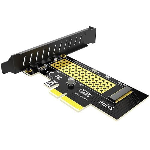 Адаптер переходник SSD M.2 NVMe ключ M на PCIe 4.0 3.0 X16 X8 X4, Jeyi SK4 7000007540 фото
