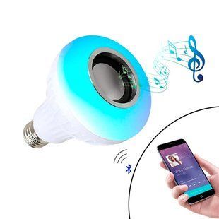 Розумна LED RGB Лампа з Bluetooth динаміком 6+3Вт, пультом ДУ, музична 7000000972 фото