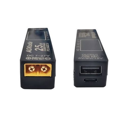 Перетворювач живлення AOKoda XT60 на USB-A Type-C PD/QC3.0 25Вт, LiPo 2-6S 7000007884 фото