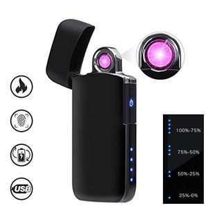 USB-запальничка електронна плазмова сенсорна Lighter, чорна 7000003591 фото