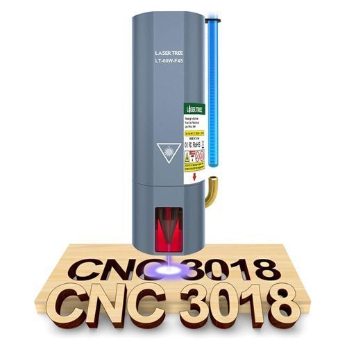 Мощный лазер с подачей воздуха 80Вт 450нм для CNC3018PRO, LT-80W-F45 7000007673 фото
