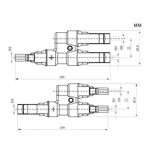 Конектор MC4 Т2 розгалужувач для сонячних панелей, 2.5-6мм, пара, IP67 7000007886 фото