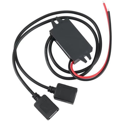 Перетворювач напруги 12В-5В 3А 2xUSB, прихована проводка авто 7000007710 фото