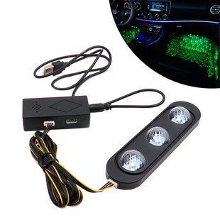 Декоративна RGB LED підсвітка зони ніг салону авто з пультом, зоряне небо 7000000227 фото