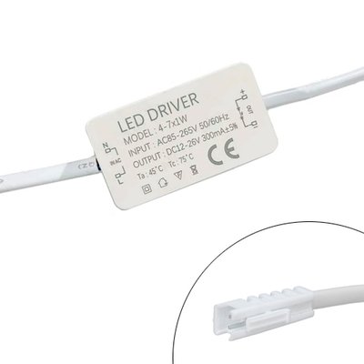 Блок живлення LED драйвер постійного струму 4-7x1Вт 0.3А AC220В – DC12-26В 7000007038 фото