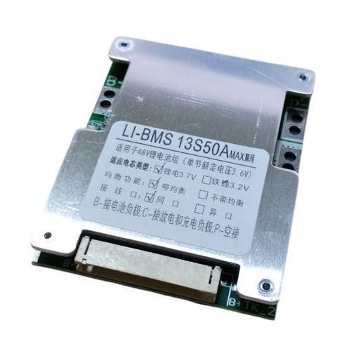 BMS контролер 13S 50А плата заряду захисту 13х Li-ion 48В з балансиром 7000007834 фото