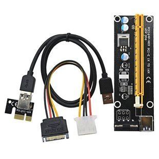 PCI-Express, PCI-E 1X на 16X райзер V006 Molex USB 3.0 60см майнінг 7000001769 фото