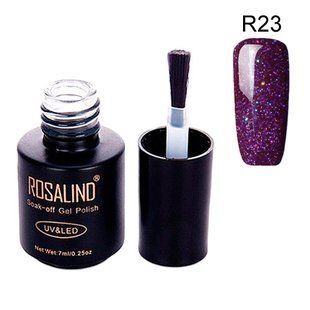 Гель-лак для ногтей маникюра 7мл Rosalind, шиммер, R23 фиолетовый 7000002078 фото