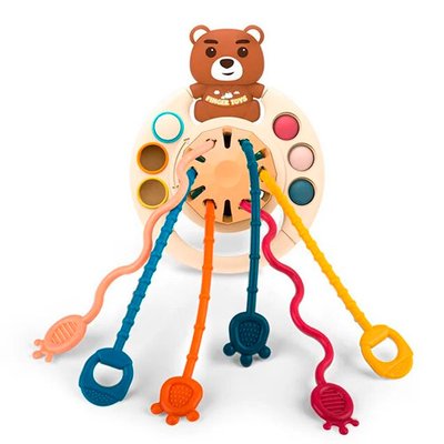 Погремушка прорезыватель Монтессори игрушка для детей, Медведь 7000006918 фото