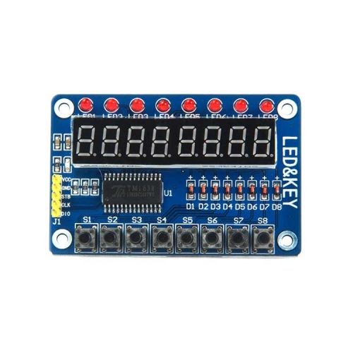 Модуль драйвер клавиатуры и светодиодной индикации TM1638 Arduino 7000002749 фото