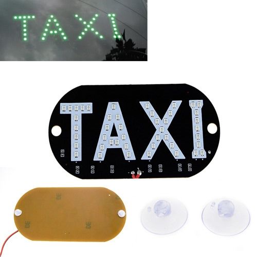 Автомобильное LED табло табличка Такси TAXI 12В, зеленое 7000000280 фото