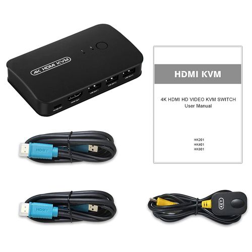 KVM свич переключатель, 2 порта, HDMI USB, кнопка 7000006347 фото