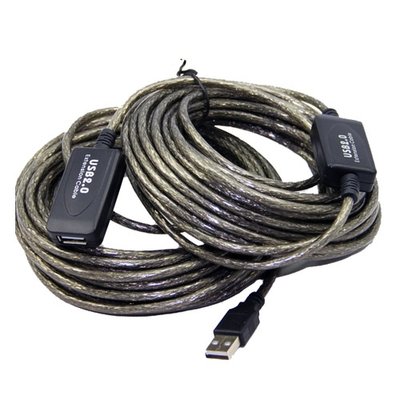 USB 2.0 удлинитель активный репитер, кабель AM - AF, 20м 7000001626 фото