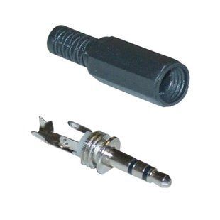 Штекер 3.5мм TRS mini jack джек стерео 3pin пластиковий корпус 7000002573 фото