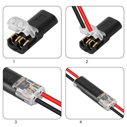З&rsquo;єднувач дротів D2 10шт 2пін 18-22AWG без зачищення, швидкозатискний 7000008038 фото